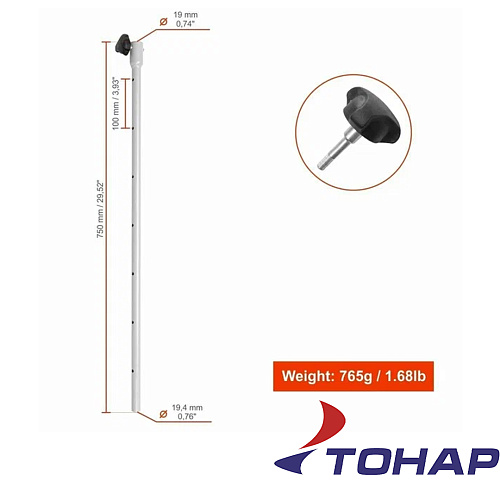 Удлинитель адаптера ледобура Тонар Торнадо (телескопический) 09