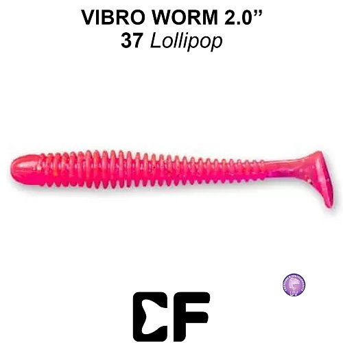 Виброхвост Crazy Fish Vibro Worm 2.0 37 0