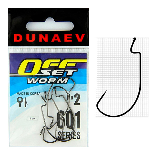 Крючок Dunaev Offset Worm 601 02