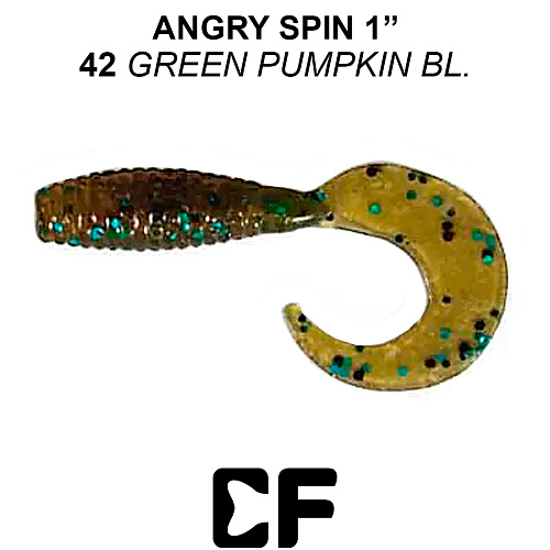 Твистер Crazy Fish Angri Spin 1.0 42 6 0