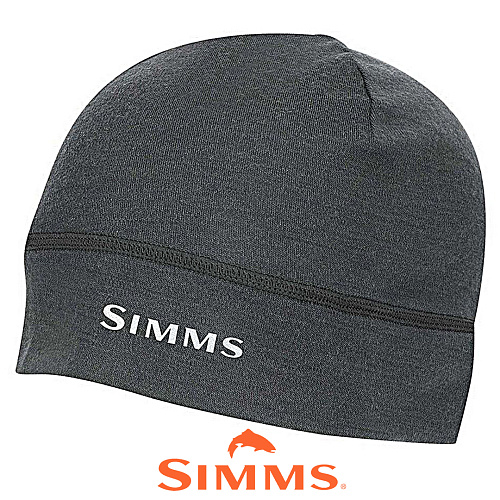 Шапка Simms Lightweight Wool Liner Beanie (Carbon) 00