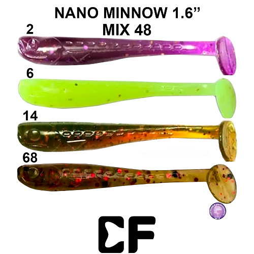 Виброхвост Crazy Fish Nano Minnow 1.6 M48 0