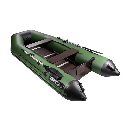 Лодка Аква Моторная 3200 СК зеленый черный 03