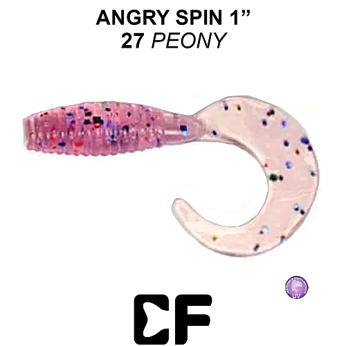 Твистер Crazy Fish Angri Spin 1.0 27 6 0