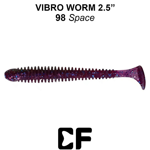 Виброхвост Crazy Fish Vibro Worm 2.5 98 0
