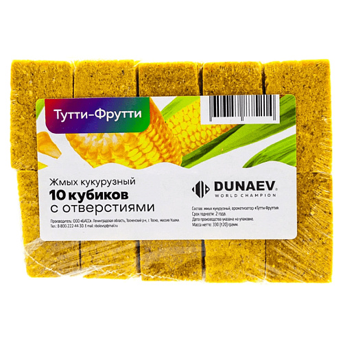 Прикормка Dunaev Жмых Кукурузный Тутти-Фрутти