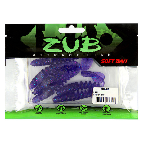Виброхвост ZUB Shad 3,0-4,0 610 01