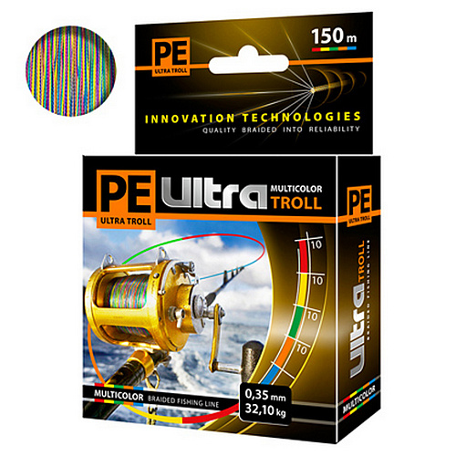 Шнур Aqua PE Ultra Troll multicolor 035