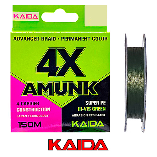 Плетёный шнур Kaida Amunk PE 4X 150м Dark Green 01