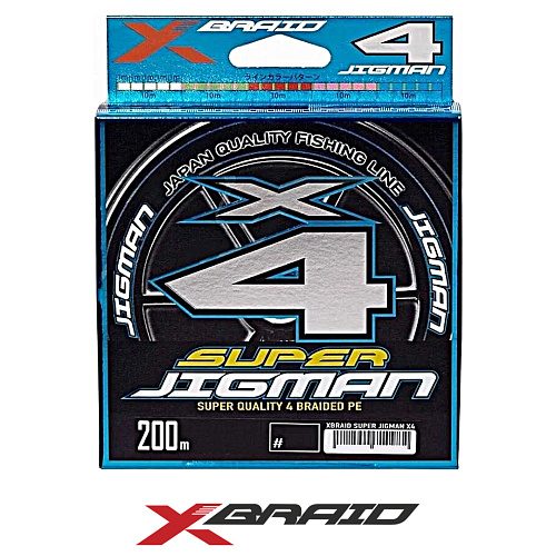 Шнур X-Braid (YGK) Super Jigman X4 multicolor 200m 00