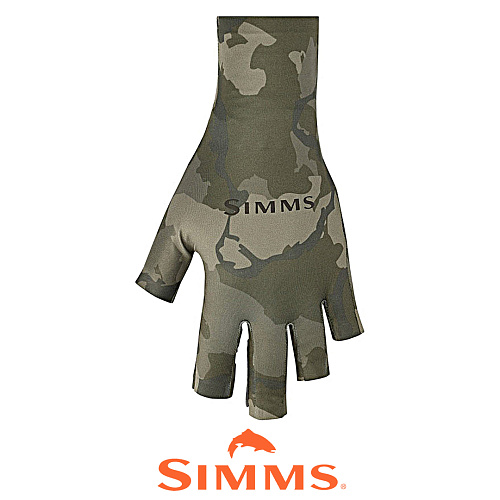 Перчатки Simms Solarflex Sun Glove regiment camo olive drab 01