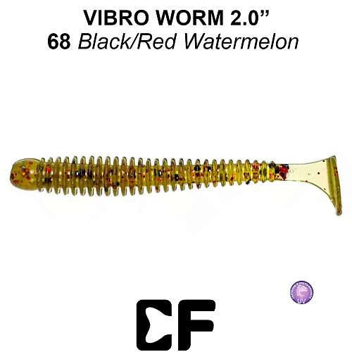 Виброхвост Crazy Fish Vibro Worm 2.0 68 0