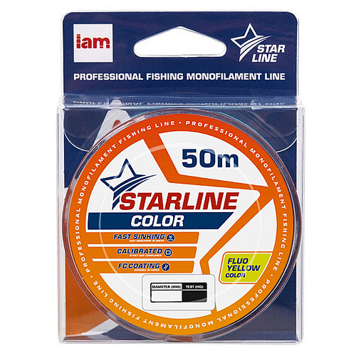 Леска Iam Starline 50m fluo-yellow 000