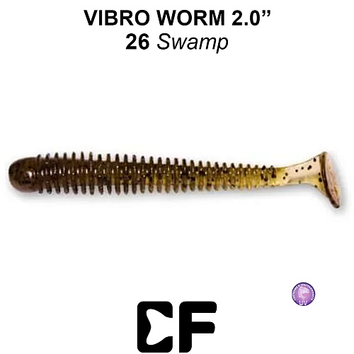 Виброхвост Crazy Fish Vibro Worm 2.0 26 0