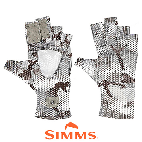 Перчатки Simms Solarflex Sun Glove hex flo camo steel 00