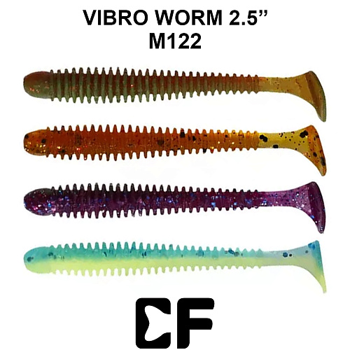 Виброхвост Crazy Fish Vibro Worm 2.5 m122 0