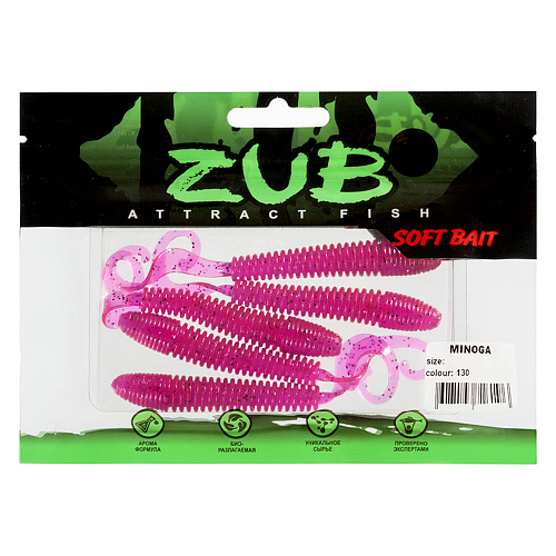 Твистер ZUB Minogа 3.0-4.0 130 01