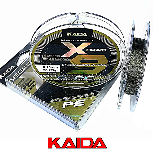 Плетёный шнур Kaida Spots Evolved X9 100м Dark Green 02