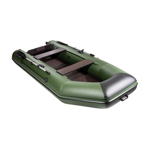 Лодка Аква Моторная 3200 Слань книжка киль зеленый черный 02