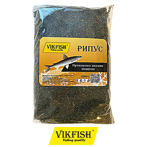 Прикормка Vikfish зимняя увлажненная Рипус зеленый рак