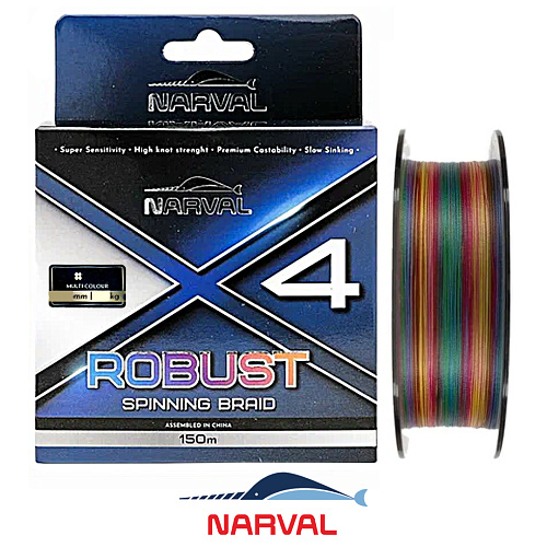 Шнур Narval Fishing Robust X4 PE 150м multicolour 01