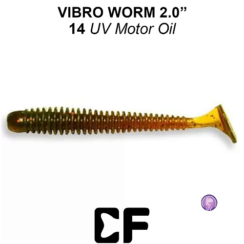 Виброхвост Crazy Fish Vibro Worm 2.0 14 0