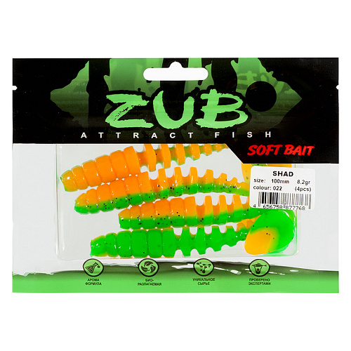 Виброхвост ZUB Shad 3,0-4,0 022 01