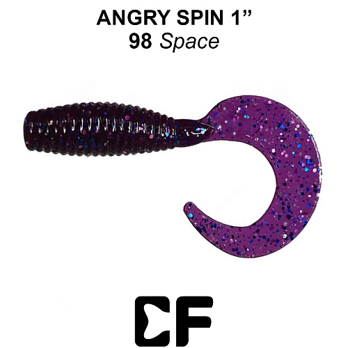 Твистер Crazy Fish Angri Spin 1.0 98 6 0