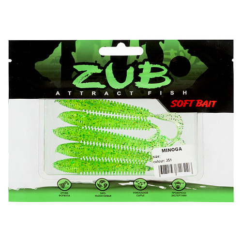 Твистер ZUB Minogа 3.0-4.0 351 01