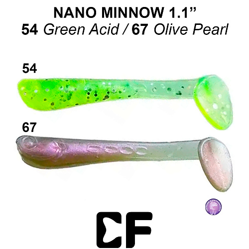 Виброхвост Crazy Fish Nano Minnow 1.1 54 67 0