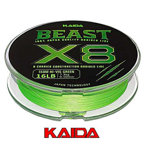 Плетёный шнур Kaida Razor Beast 8X 150м Green 03