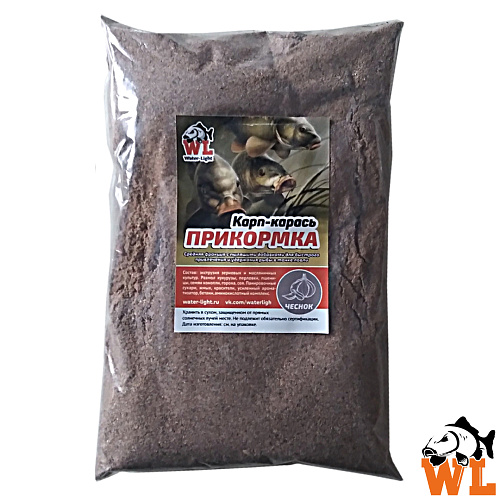 Прикормка Water Light Карп Карась зимняя 00 чеснок