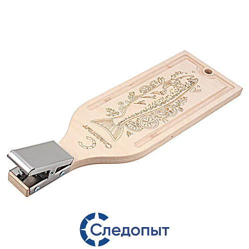 Доска разделочная Следопыт с прищепкой для рыбы, с фаской 02