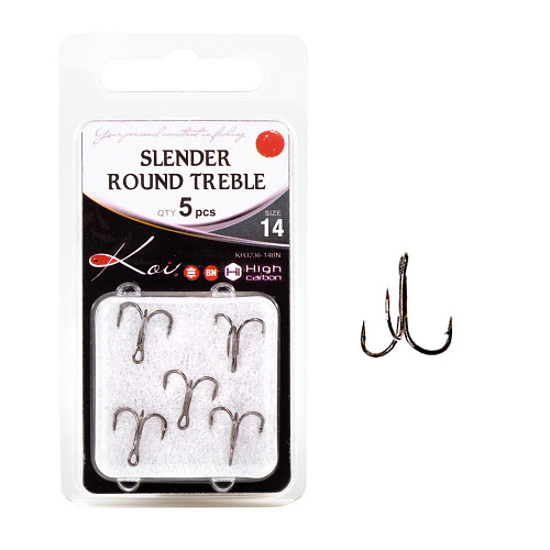 Тройник Koi Slender Round Treble KH3236 014