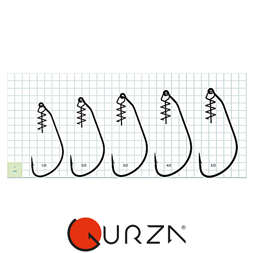 Офсет Gurza K-1311 Swim Bait Hook с фиксатором  01