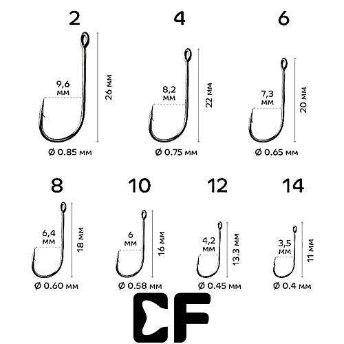 Одинарный крючок CF Micro Jig Hook  01
