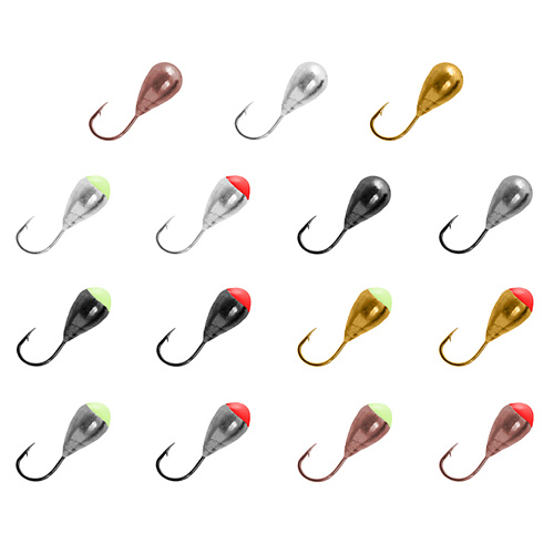 Мормышка LumiCom вольфрам Капля с отверстием (гальваника) 00