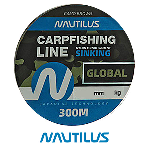 Леска Nautilus Global Camo 300м brown карповая 00