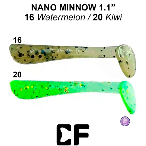 Виброхвост Crazy Fish Nano Minnow 1.1 16 20 0