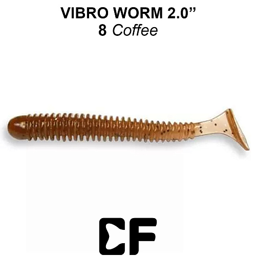 Виброхвост Crazy Fish Vibro Worm 2.0 08 0