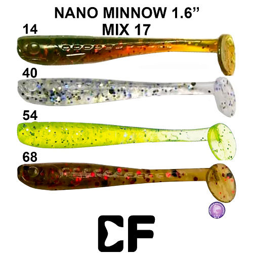 Виброхвост Crazy Fish Nano Minnow 1.6 M17 0