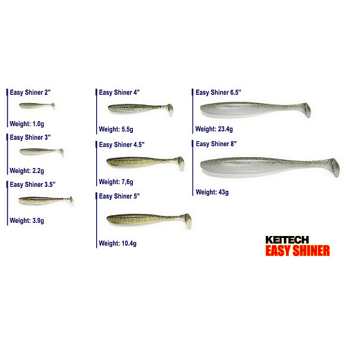 Виброхвост Keitech Easy Shiner 3.5 02