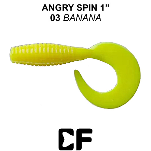 Твистер Crazy Fish Angri Spin 1.0 03 6 0