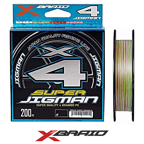 Шнур X-Braid (YGK) Super Jigman X4 multicolor 200m 01