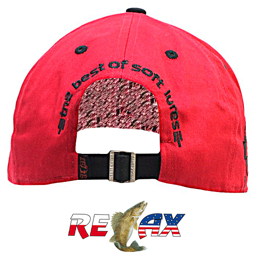Фирменная кепка Relax (красно-черная) 01