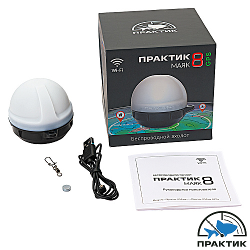 Беспроводной эхолот Практик 8 Маяк GPS 02