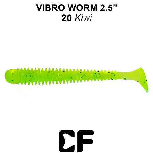Виброхвост Crazy Fish Vibro Worm 2.5 20 0