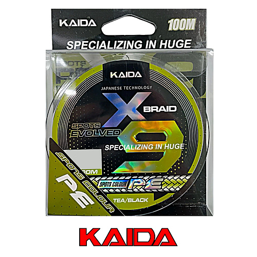Плетёный шнур Kaida Spots Evolved X9 100м Dark Green 00