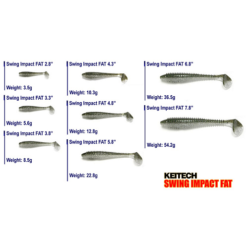 Виброхвост Keitech Swing Impact Fat 2.8 01