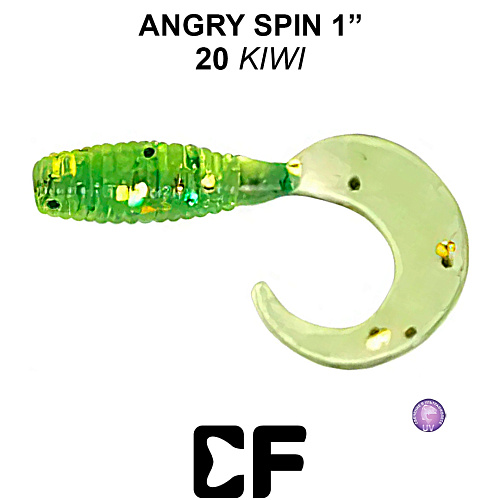 Твистер Crazy Fish Angri Spin 1.0 00 6 0